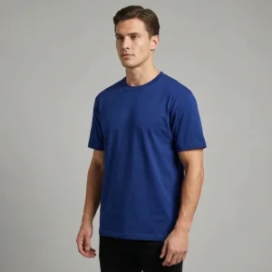 Basic T-shirt – Koboltblå – Ekologisk