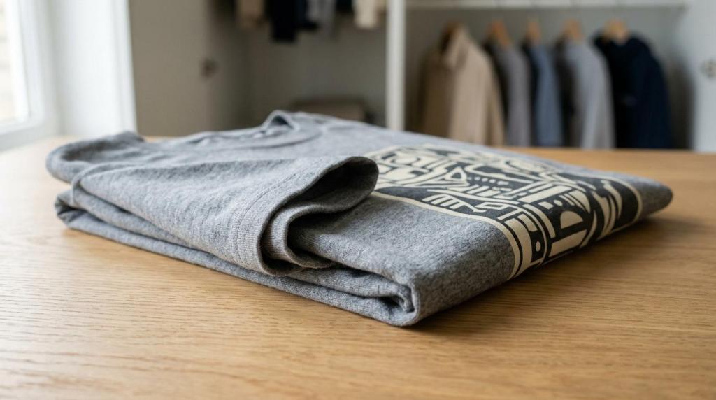 mönstrad t-shirt